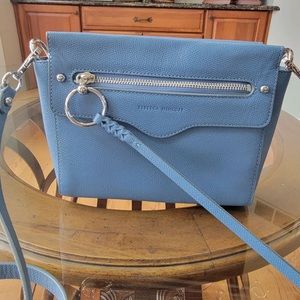 REBECCA MINKOFF – Saffiano Leather Cement Blue Gabby Crossbody